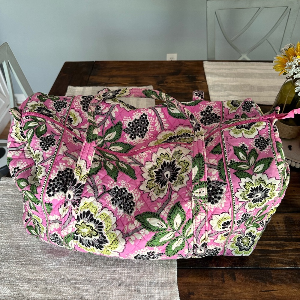 Vera Bradley Priscilla Pink Duffle Bag